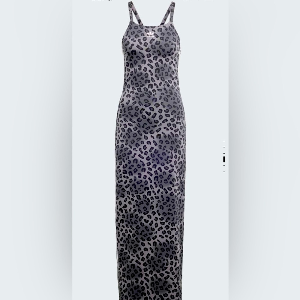 Adidas Originals Leopard Luxe 3-Stripes Maxi Dress